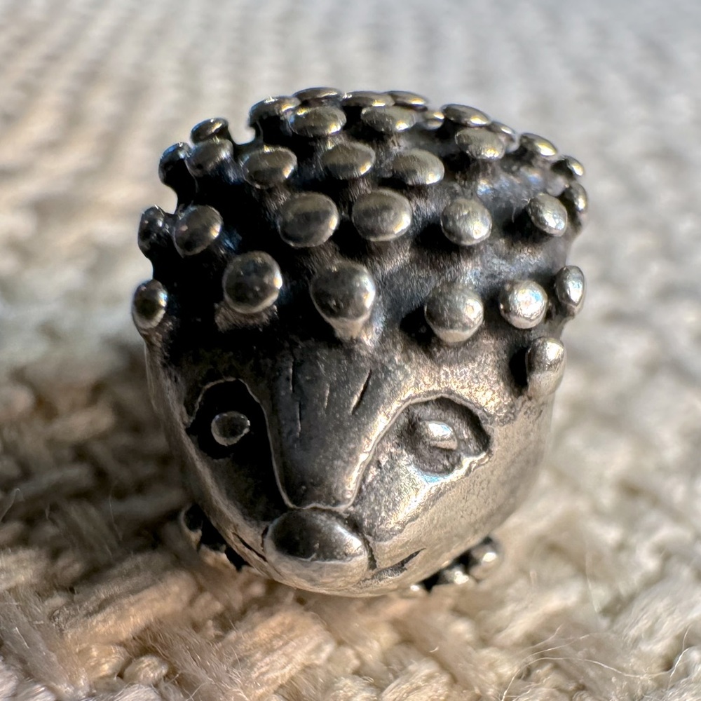 Authentic Retired Pandora Hedgehog Charm